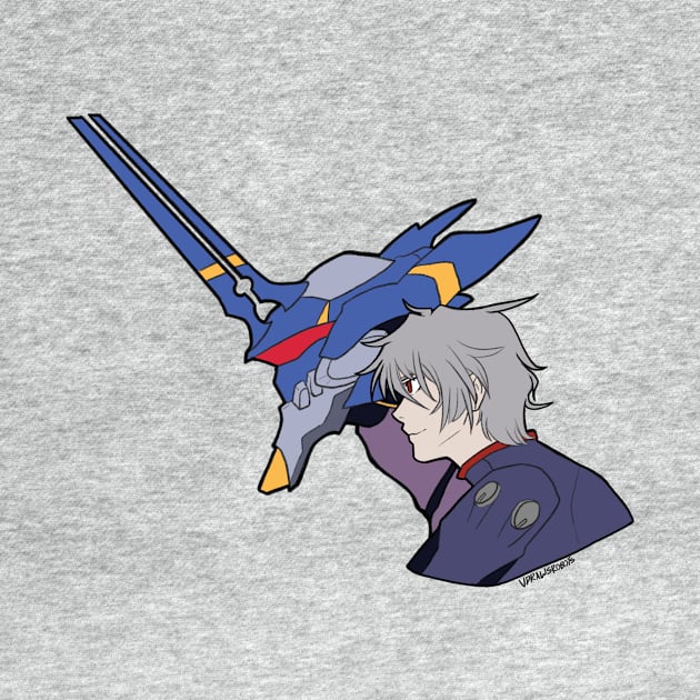 Kaworu and Eva Unit 06 by vdrawsrobots